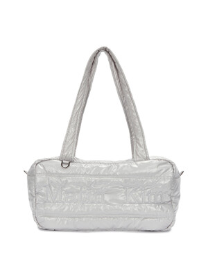 LOGO STITCH PADDING SQUARE BAG IN GREY