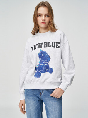 (PW2E0TTO0150LG) 뉴 블루 디노 스웨트셔츠