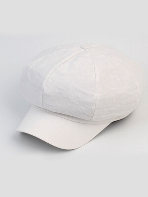 Vintage Linen White Newsboy Cap 뉴스보이캡