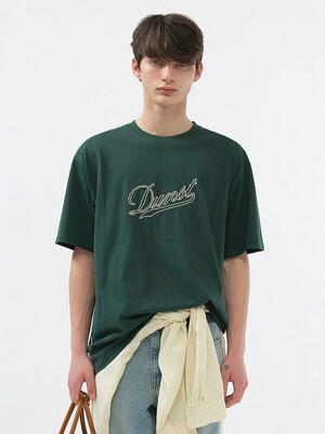 UNISEX CHAIN LOGO T-SHIRT GREEN_M_UDTS5B131E2