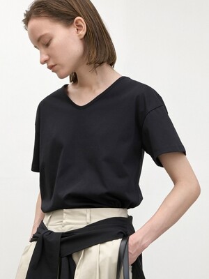 ESSENTIAL V-NECK LOOSE TEE(T-6822)