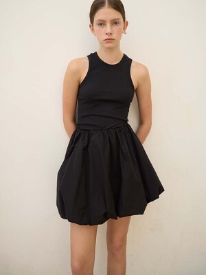 2 Way Balloon Skirt Top Mini_Black