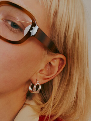 Layered line earring