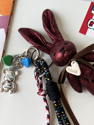 King Rabbit Bag Charm Key-ring
