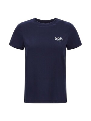 APC 아페쎄 반팔 티셔츠 루마담 로고 여성 네이비 COEZC F26842 IAK