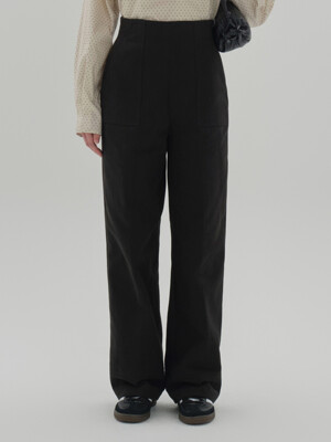 wide baker pants_black