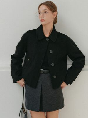 제인 핸드메이드 숏 자켓_블랙 / JANE HANDMADE SHORT JACKET_BLACK