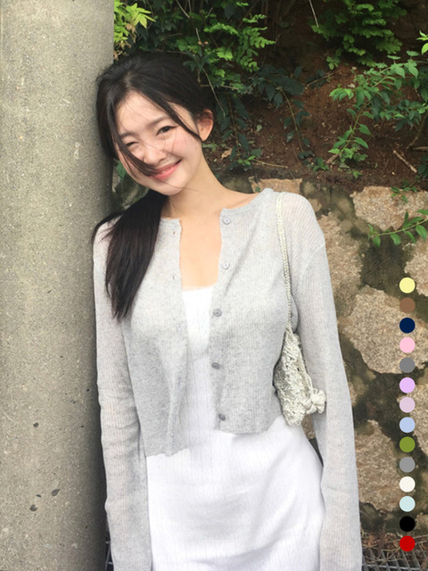 Letera Basic Round Linen cardigan