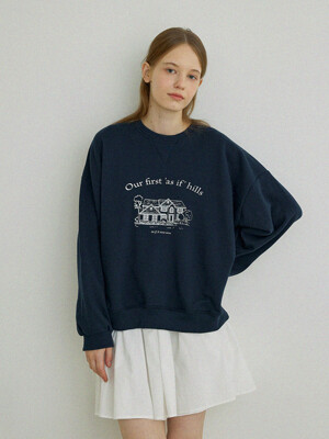 As if hills Sweatshirt (Navy)