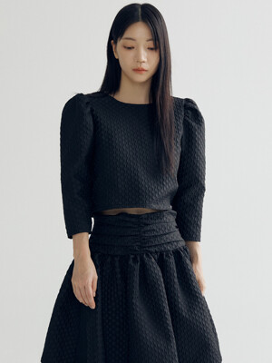 FLOWER BLOUSE _ BLACK