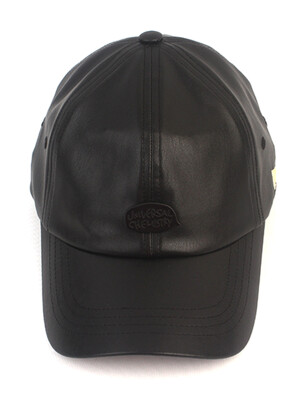 Black Bubble Leather Ballcap 가죽모자