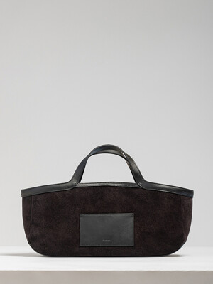Ribo Tote Bag - Suede Dark Brown