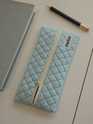 ouior flat pencil case - quilting sky (middle zipper)