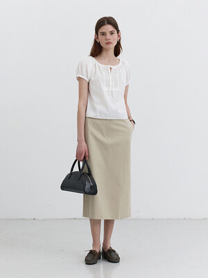 H-LINE LONG SKIRT LIGHT BEIGE_UDSK5B228I1