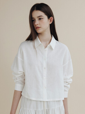 BRUSH CROP SHIRT_IVORY