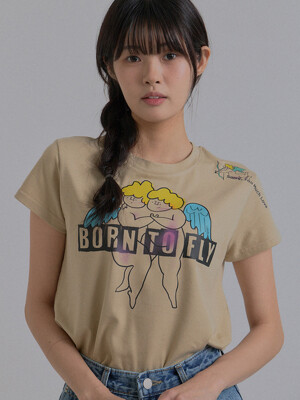 Angels Dancing T-Shirt_Khaki