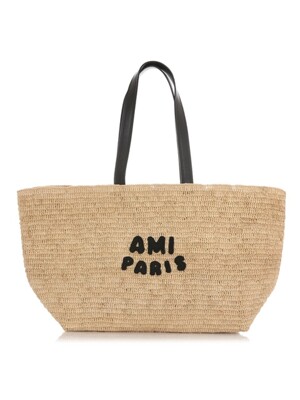 [국내/당일]25SS ULL033 AW0077 113 아미 AMI PARIS 패치 라피아 토트백