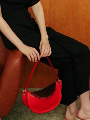 천연 소가죽 CC 백 cc Bag Red - Brown
