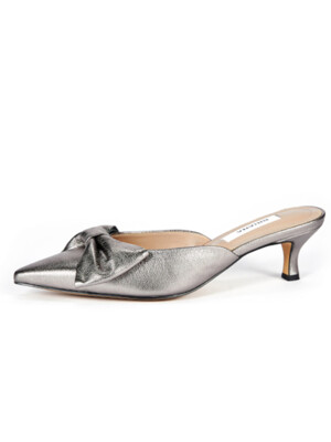 Ribbon Mule_Metal Gray