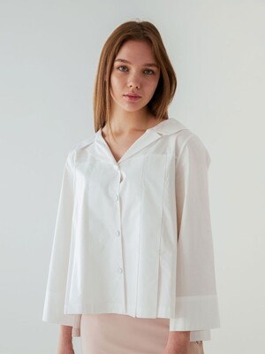 Pintuck blouse_White