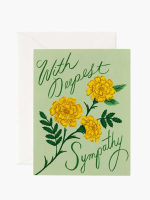 Marigold Sympathy Card 조의 카드