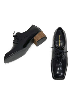 margot loafer wood heel (black)