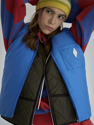 WS21 Duck thindown vest in royal blue