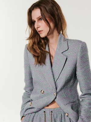 VIOLET TWEED JACKET