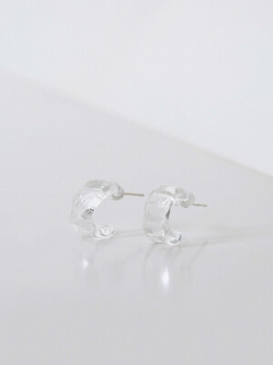curve glass earring