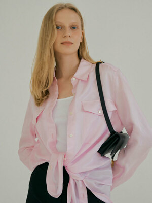 22Summer Silk Pocket Shirts (Pink)