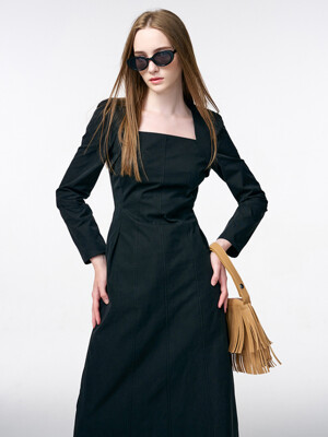 Bolero Layered Dress, Black