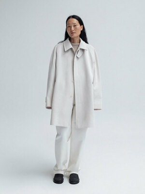 Corduroy Raglan Half Coat / Ivory