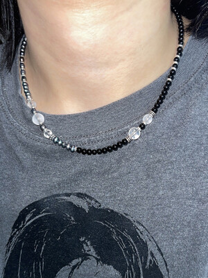 Half Gemstone Necklace
