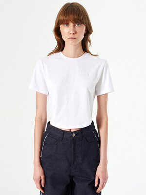 RECYCLED ROUND FRONT TEE (ivory)