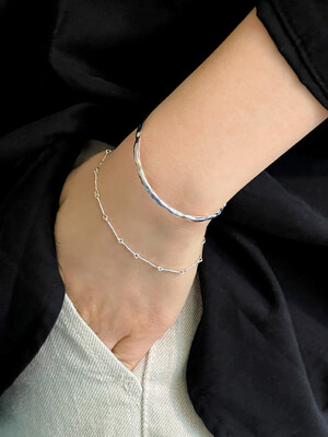 [925 silver] slender chain bracelet