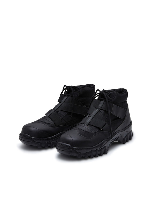 스니커즈 - 네거티브쓰리 (NEGATIVETHREE) - Middle Top Teck-N3 Sneakers “ Black ”