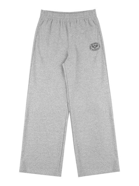 팬츠 - 벤셔먼 (bensherman) - 여성 테니스 와이드 스웨트 팬츠 멜란지 그레이 BNCPT890F