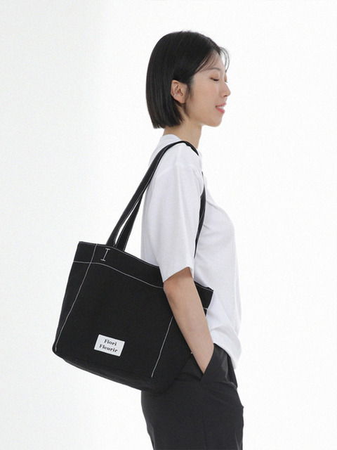 에코/캔버스백,숄더백 - 피오리플레리르 (Fiori Fleurir) - Brisa Canvas shoulder bag_Black