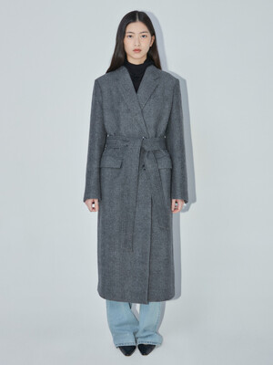 Wool Basic Double Coat - Gray