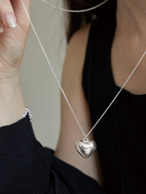 Bonnie 925 Silver Long Heart Necklace