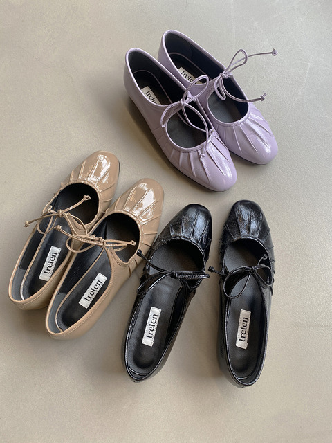 플랫슈즈 - 트레텐 (treten) - Pleats Ballerina Shoes_3 colours
