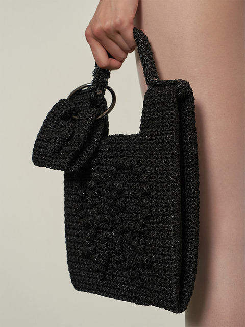 토트백 - 히플로우 (HYFLOW) - ribbon plastic tote bag (black)