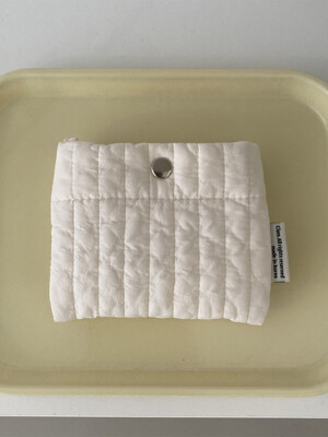 Clam pocket pouch _ Soft cream (2Size)