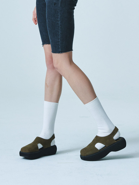 샌들 - 글렌웨이버리 03150  (glen-Waverley 03150) - bony flatform sandal (Kaki)