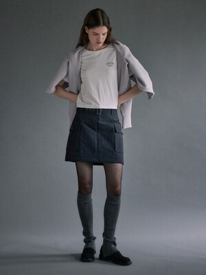 Belted Puffer Mini Skirt SW3WS458-10