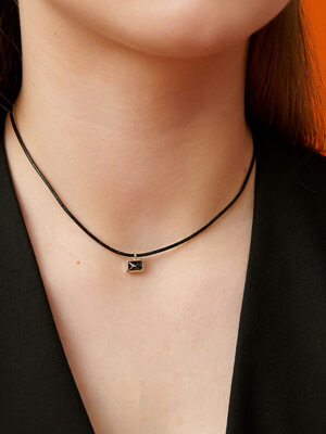 Chic Leather Silver Necklace In486 [Silver]