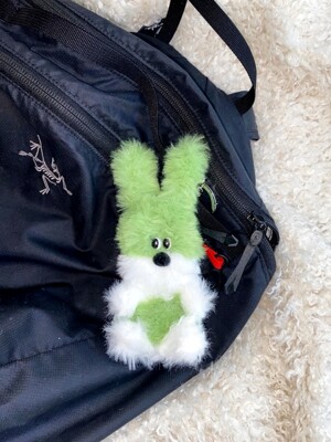 Green rabbit keyring