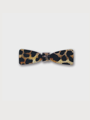 LEOPARD RIBBON HAIR PIN