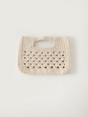 Handmade knitting Bag Cream