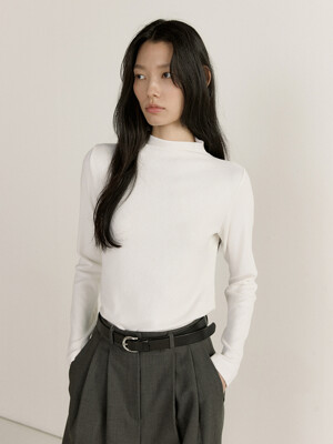 ANGORA HALF TURTLENECK T-SHIRT(4COLOR)